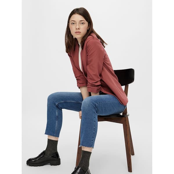 Pieces Blazer Boss 3/4 Rød M Kvinde