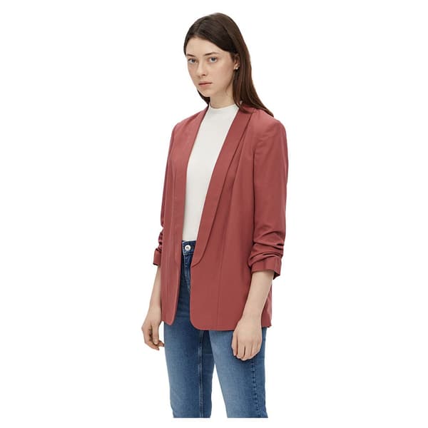 Pieces Blazer Boss 3/4 Rød M Kvinde