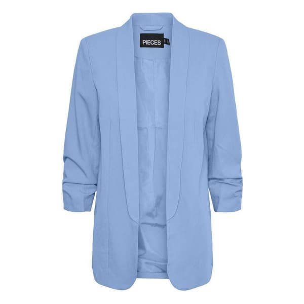 Pieces Boss 3/4 Blazer Blå 2XL Kvinde