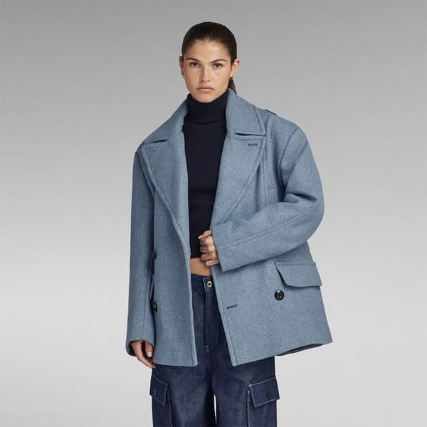 G-star Blazer Heavy Wool Blå M Kvinde