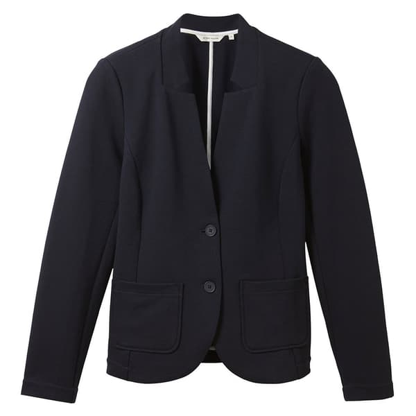Tom Tailor Blazer 1038703 Ottoman Structure Blå 3XL Kvinde