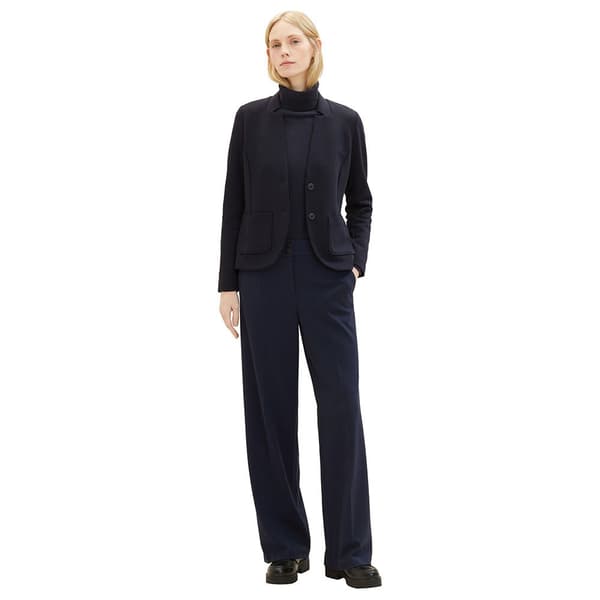 Tom Tailor Blazer 1038703 Ottoman Structure Blå 3XL Kvinde