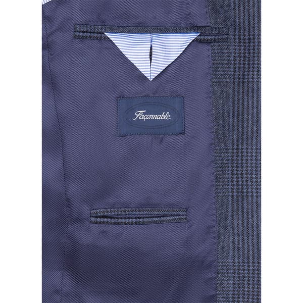 FaÇonnable Blazer 2b Half L Check Blå 56 Man