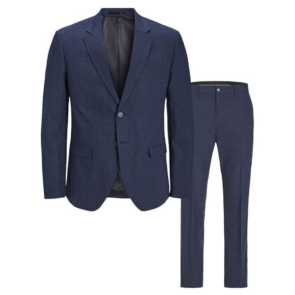 Jack & Jones Kostym Riviera Linen Slim Fit Blå 50 Man