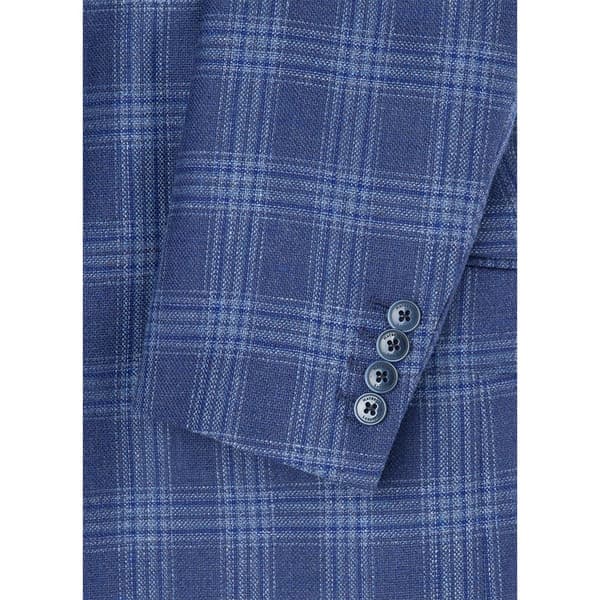 Hackett Blazer Silk Blue Check Blå 38 / R0 Mand