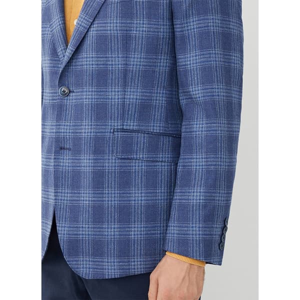 Hackett Blazer Silk Blue Check Blå 38 / R0 Mand