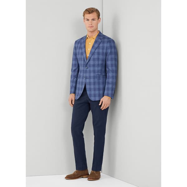 Hackett Blazer Silk Blue Check Blå 38 / R0 Mand