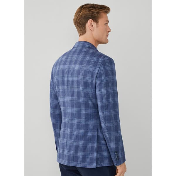 Hackett Blazer Silk Blue Check Blå 38 / R0 Mand