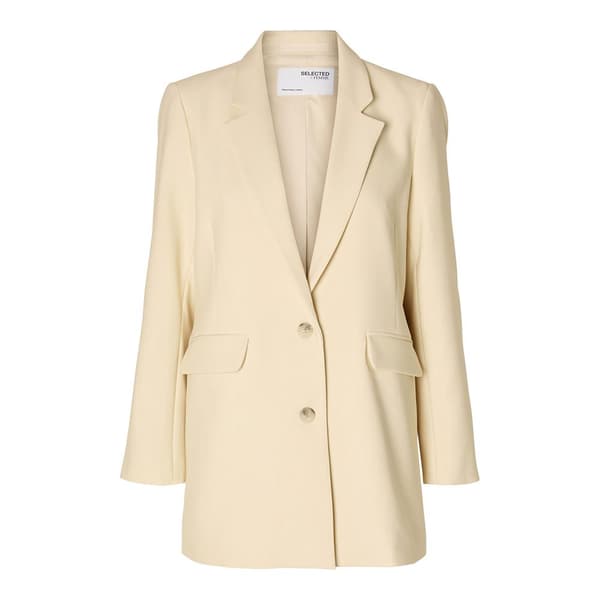 Selected Blazer Rita Relaxed Beige 44 Kvinde