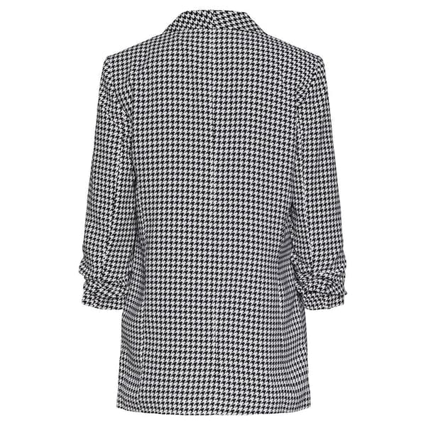 Pieces Boss 3/4 Printed Blazer Hvid XS Kvinde