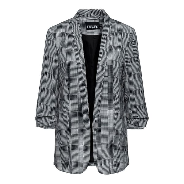 Pieces Boss 3/4 Printed Blazer Grå L Kvinde