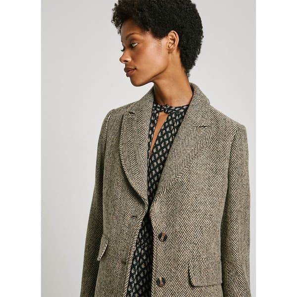 Pepe Jeans Camm Blazer Beige S Kvinde