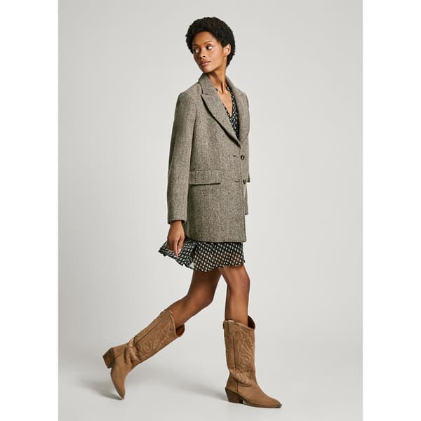 Pepe Jeans Camm Blazer Beige S Kvinde
