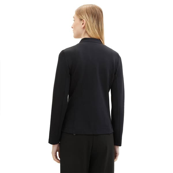 Tom Tailor 1038703 Ottoman Structure Blazer Sort L Kvinde