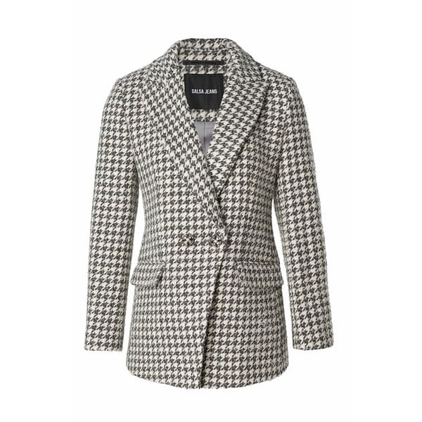 Salsa Jeans Checkered Blazer Grå M Kvinde