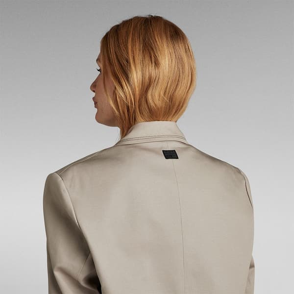 G-star Cropped Blazer Beige M Kvinde
