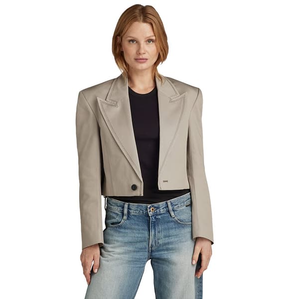 G-star Cropped Blazer Beige M Kvinde