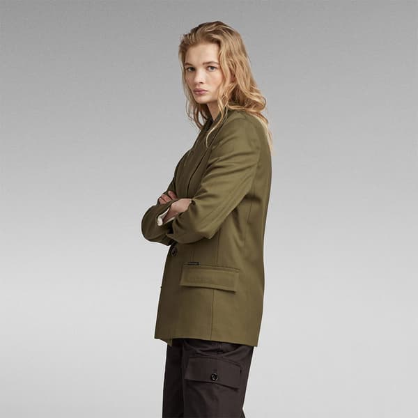 G-star Wool Blazer Grøn L Kvinde