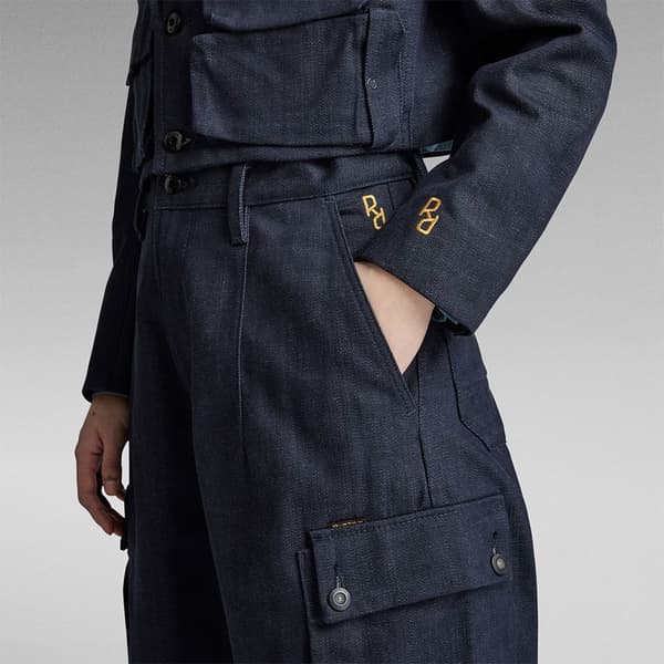 G-star Multi Pocket Cropped Blazer Blå XS Kvinde