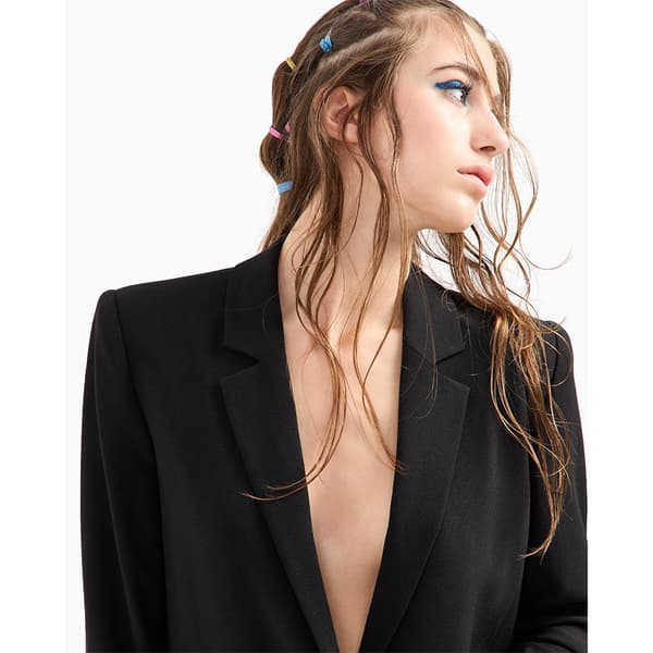 Armani Exchange Xw000252_af10872 Blazer Sort M Kvinde