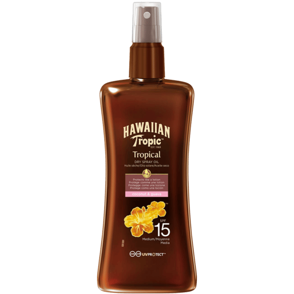 Hawaiian Tropic Hawaiian Protective Dry Spray Oil SPF 15 Coconut & Guava 200ml - Solskydd