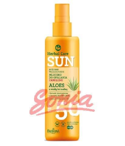 Farmona Herbal Care of Sun Sun lotion SPF50 Aloe Familj med termisk vatten 200ml