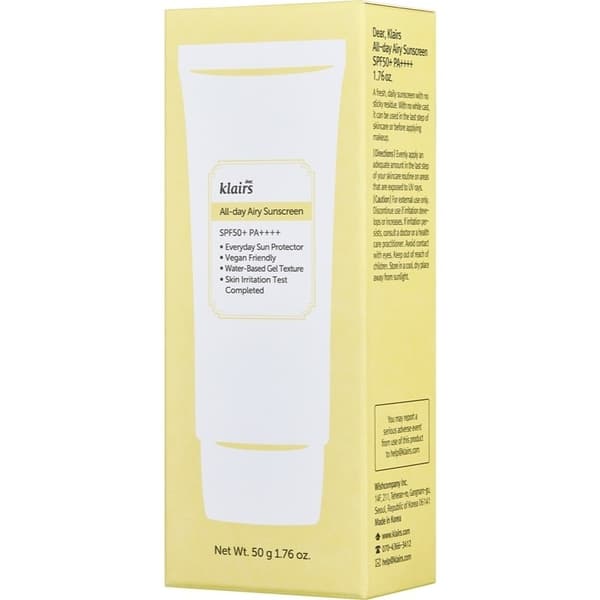 Klairs All-day Airy Sunscreen SPF50 50ml