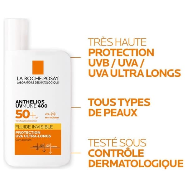La Roche-Posay Anthelios Fluide Invisible Utan Parfym SPF50+ 50 ml