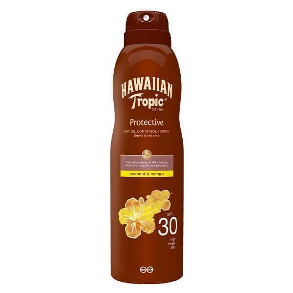 Solfogsvampolja - HAWAIIAN TROPIC - SPF30 - 180ml - Icke fettig - Vattentålig