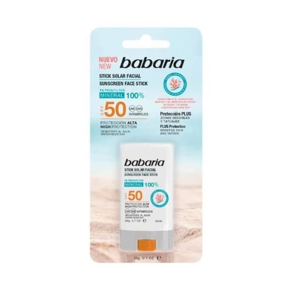 Babaria Stick Solar Facial Spf 50, solskydd för känsliga områden.