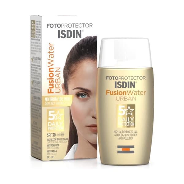 Solskenkräm - ISDIN - Fusion Water Urban - SPF 30 - 50 ml - Anti-förorening och anti-trötthet