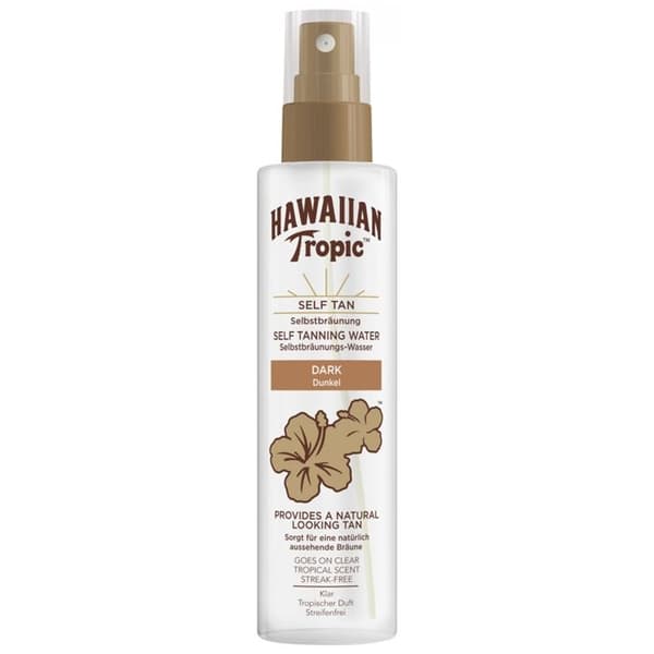 Självbrunande vatten - HAWAIIAN TROPIC - Mörk - 190ml - Återfuktande - Snabbtorkande