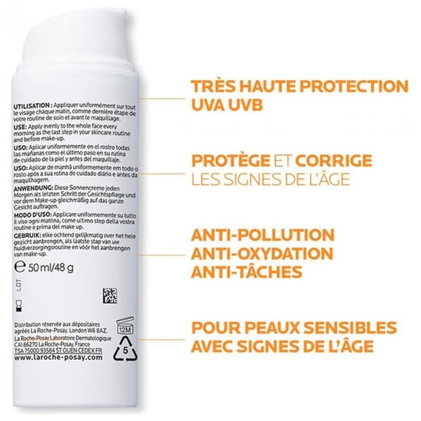 La Roche-Posay Anthelios Ålderskorrigerande Solskyddskräm Daglig Fotokorrigering Spf50 50 ml