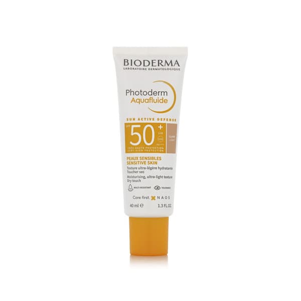 Solskydd med färg Bioderma Photoderm Aquafluide Light SPF 50+ 40 ml
