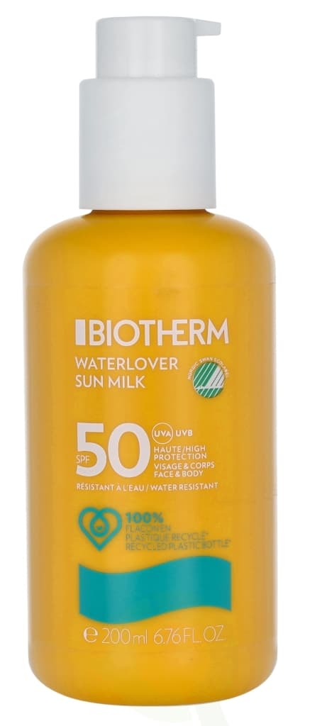 Biotherm Waterlover Sun Milk w/Pump SPF50 200 ml Face & Body