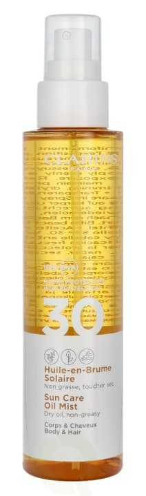 Clarins Sun Care Oil Mist Body & Hair SPF30 150 ml Dry Oil, NonGreasy