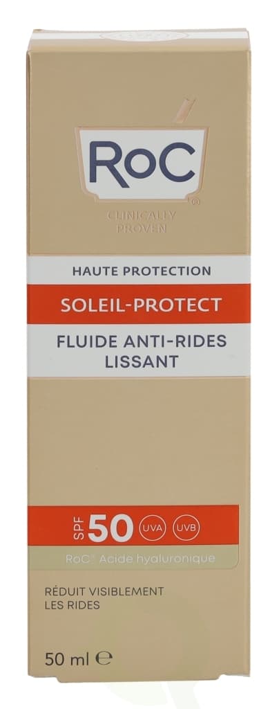 ROC Soleil-Protect Anti-Wrinkle Smoothing Fluid SPF50+ 50 ml Visibly Reduces Wrinkles