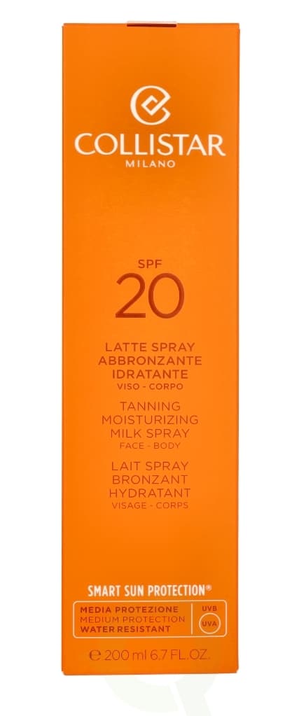 Collistar Tanning Moisturizing Milk Spray Face-Body SPF20 200 ml