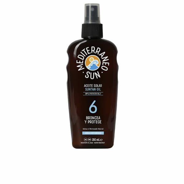 Solskydd Suntan Oil Dark Tanning Mediterraneo Sun - Spf 15 - 200 ml