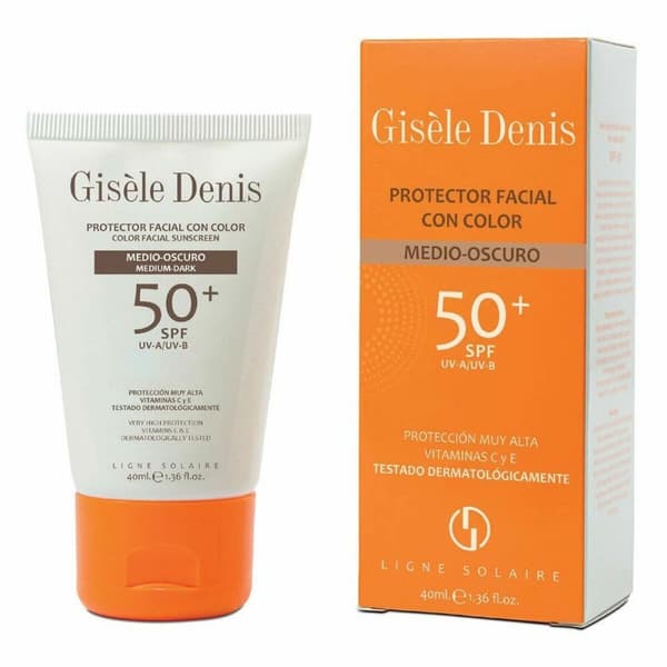 Solskydd med färg Gisèle Denis SPF 50+ Medium Dark (40 ml)