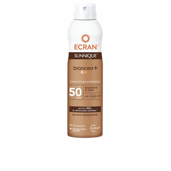 Aurinkosuojasuihke Ecran Sunnique Broncea+ Spf 50 250 ml Aurinkovoide