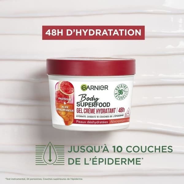 GARNIER Moisturizing body gel cream - Vattenmelon hyaluronsyra - 380 ml