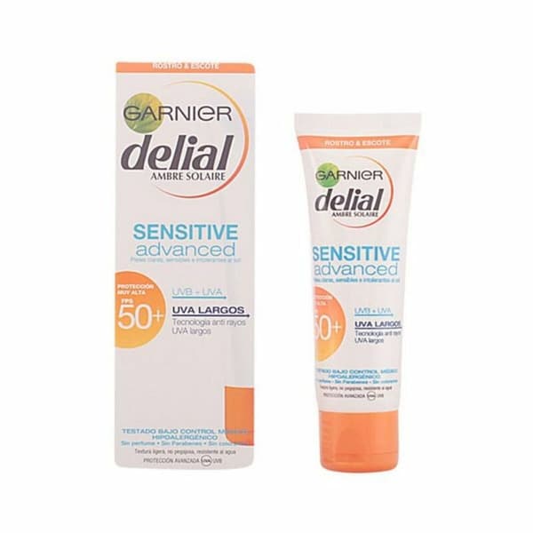 Solkrem Ansikt Sensitive Delial SPF 50+ (50 ml) (Unisex) (50 ml)