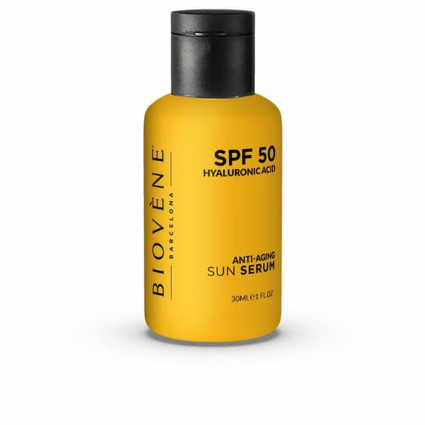 Solkrem Ansikt Biovène HYALURONIC ANTI-AGING Spf 50 30 ml Serum Anti-aldring