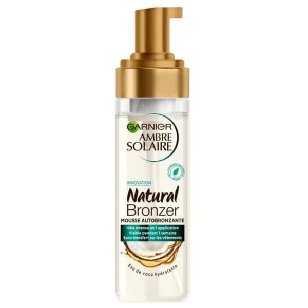 GARNIER Ambre Solaire Transparent Self-Tanning Mousse - berikad med kokosolja - 200 ml