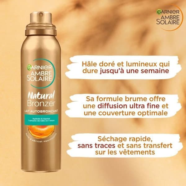 Self-Tanning Body Mist - GARNIER - Ambre Solaire - Natural Bronzer - För en gyllene och lysande solbränna utan ränder