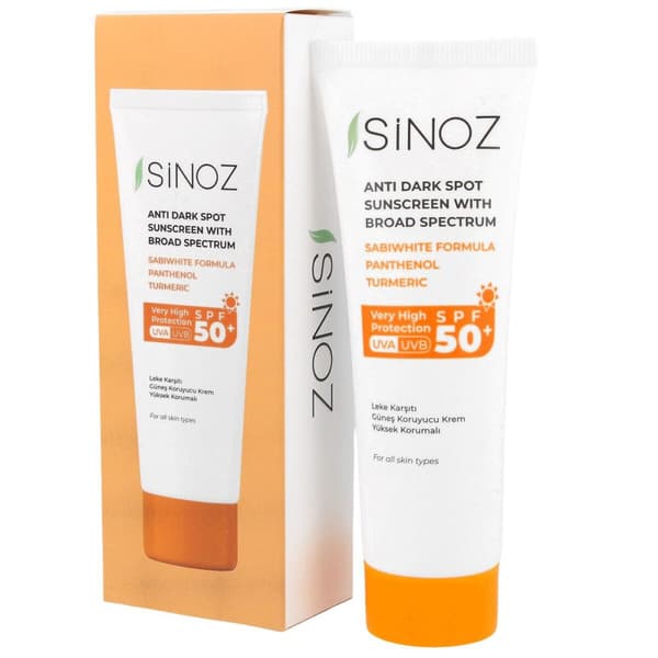 Sinoz Anti Dark Spot aurinkovoide SPF 50+ 50 ml - Värimuutoksia estävä aurinkovoide