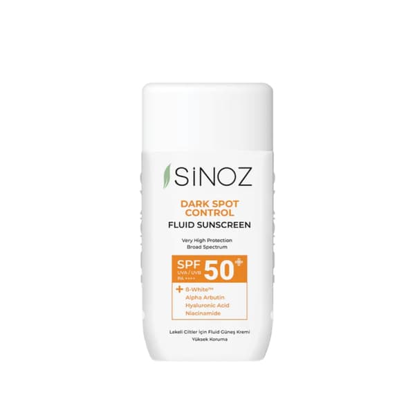 Sinoz Dark Spot Control Fluid aurinkovoide SPF50+ / PA++++ 50 ml - Kevyt neste päivittäiseen suojaamiseen haitallista UV-säteilyä vastaan.