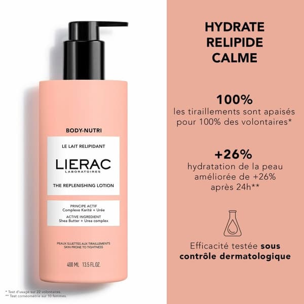 Kosteuttava Vartalomaito Lierac BODY-NUTRI 400 ml