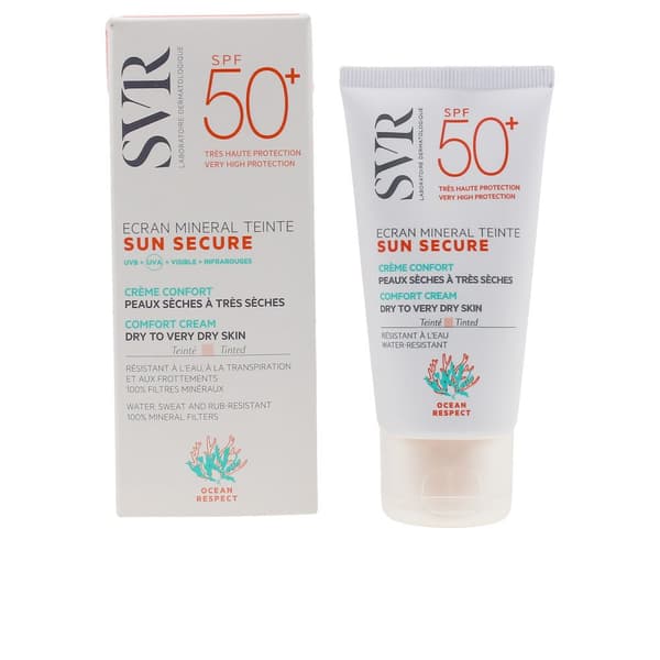SUN SECURE ecran mineral dye peaux seches SPF50+ 60 gr